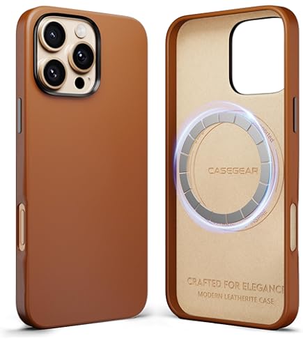 CASEGEAR Modern Leatherite Case Compatible with iPhone 16 Pro Max